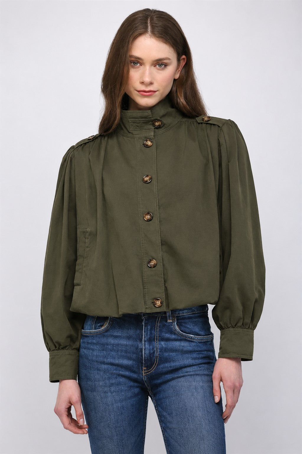 Olive Bomber Jacket