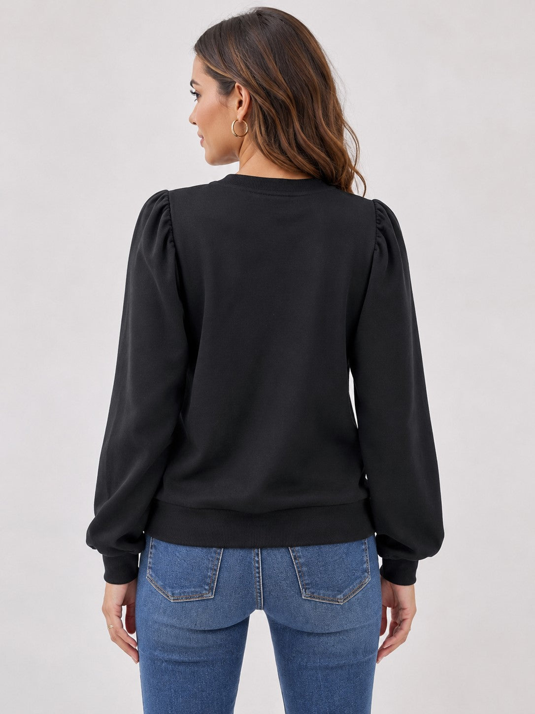 Contrast Sheer Sweater Top