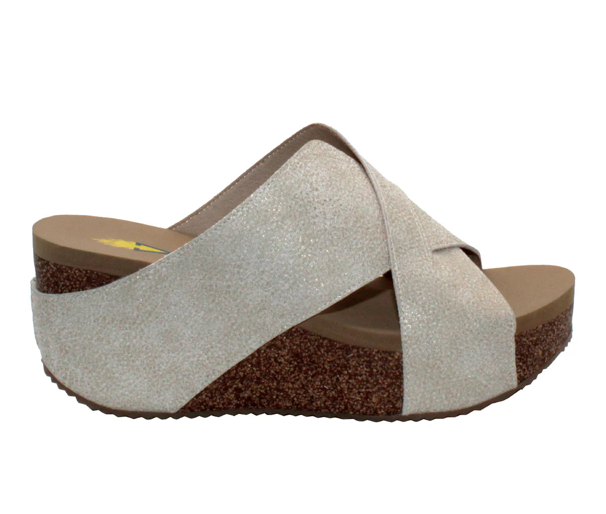Firefly Leather Criss Cross Sandal - Gold