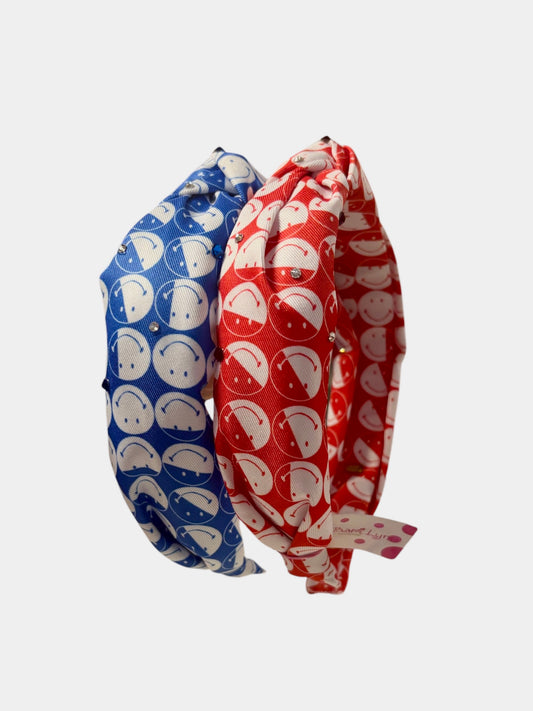 Crystallized Smiley Knot Headband