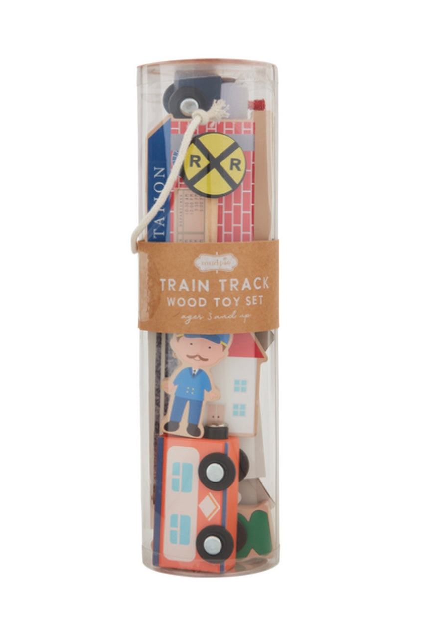 Train Track Wood Toy Set