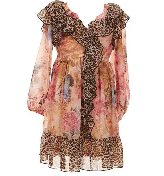 Floral/Animal Shift Dress