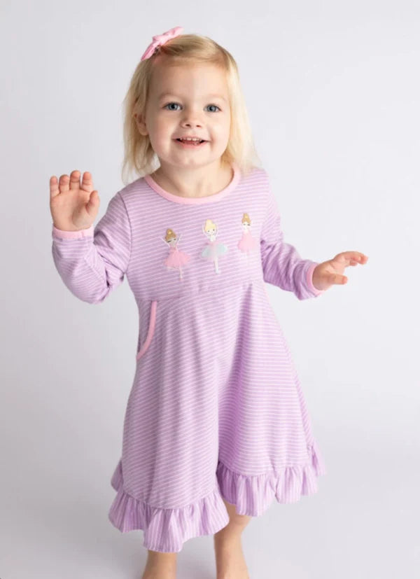 Ballerina Applique L/S Dress