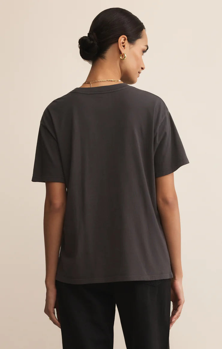 Mistletoe Boyfriend Tee - Black Sand