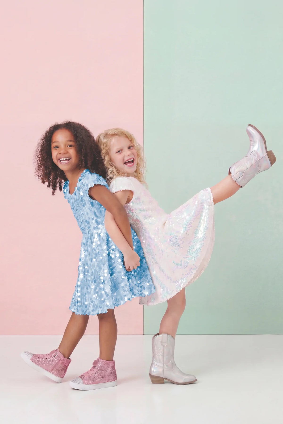 Sequins Concert Queen Dress - Blue
