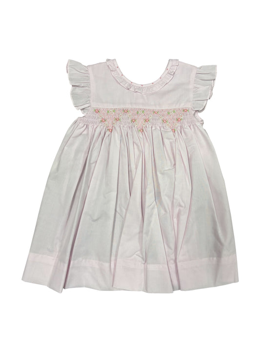 Light Pink Floral Smocked Dress