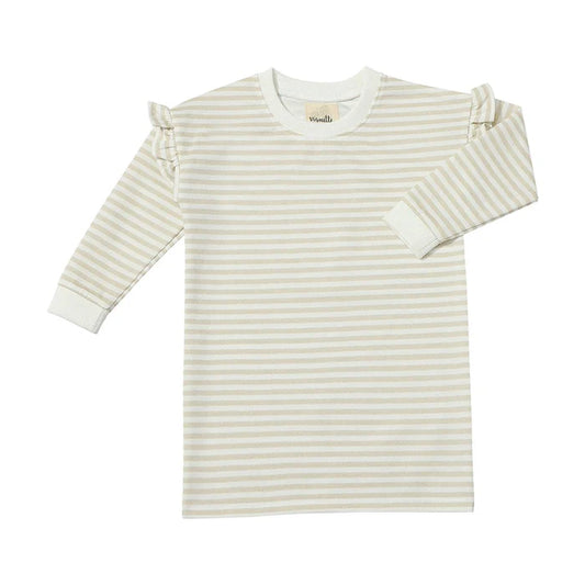 Gold Glimmer Stripe Cora Dress