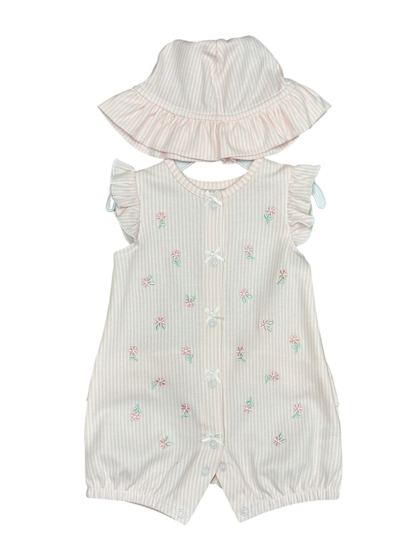 Floral Picnic Romper W/ Hat