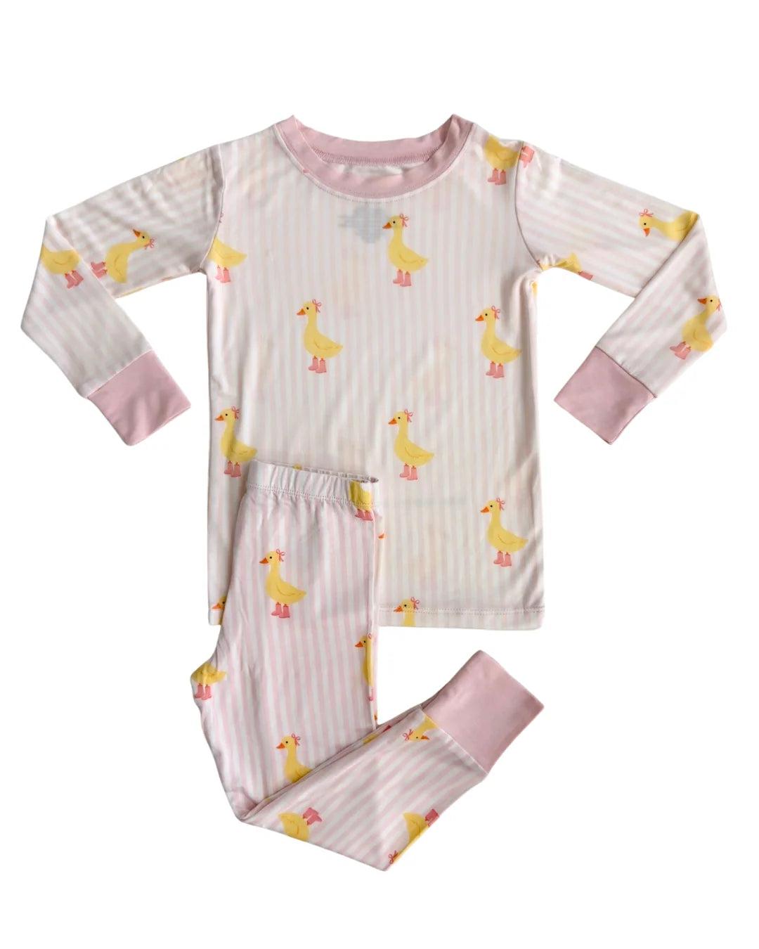 Pink Stripe Duck Two Piece Set