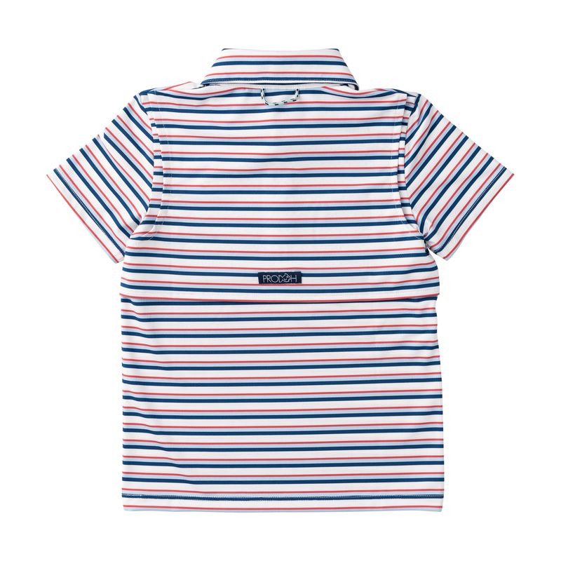 Independence Day Stripe Performance Polo