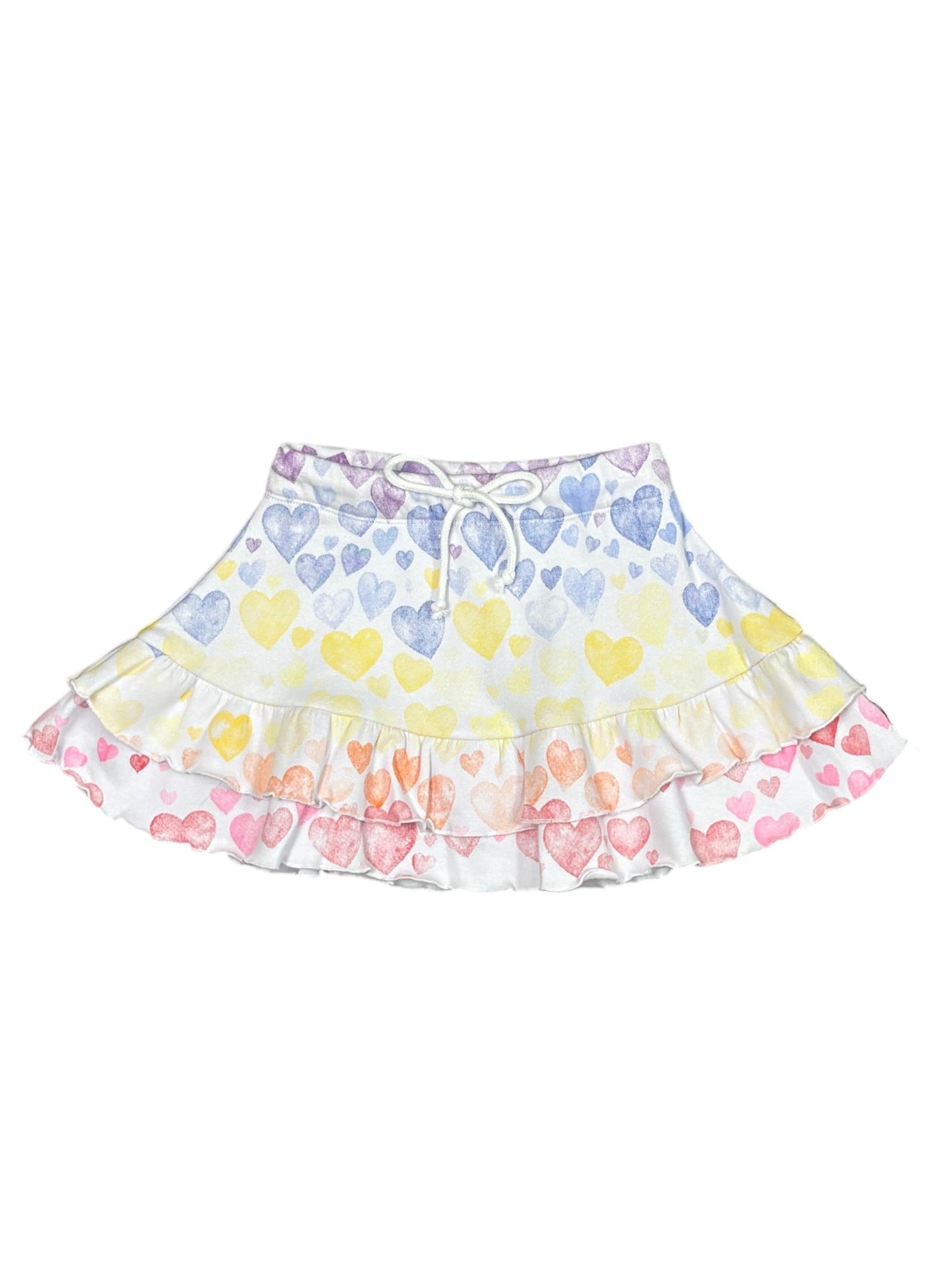 Multi Faded Heart Skort