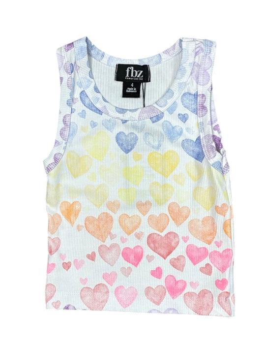 Multi Faded Heart Top