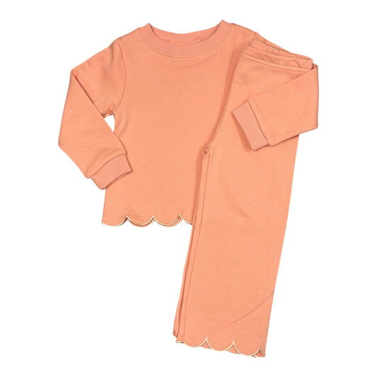 Coral Scottie Scalloped Set