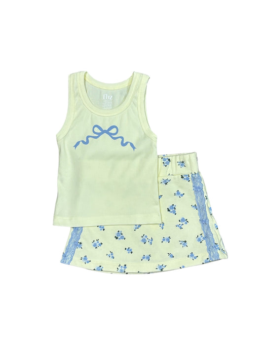 Yellow & Blue Bow Tank