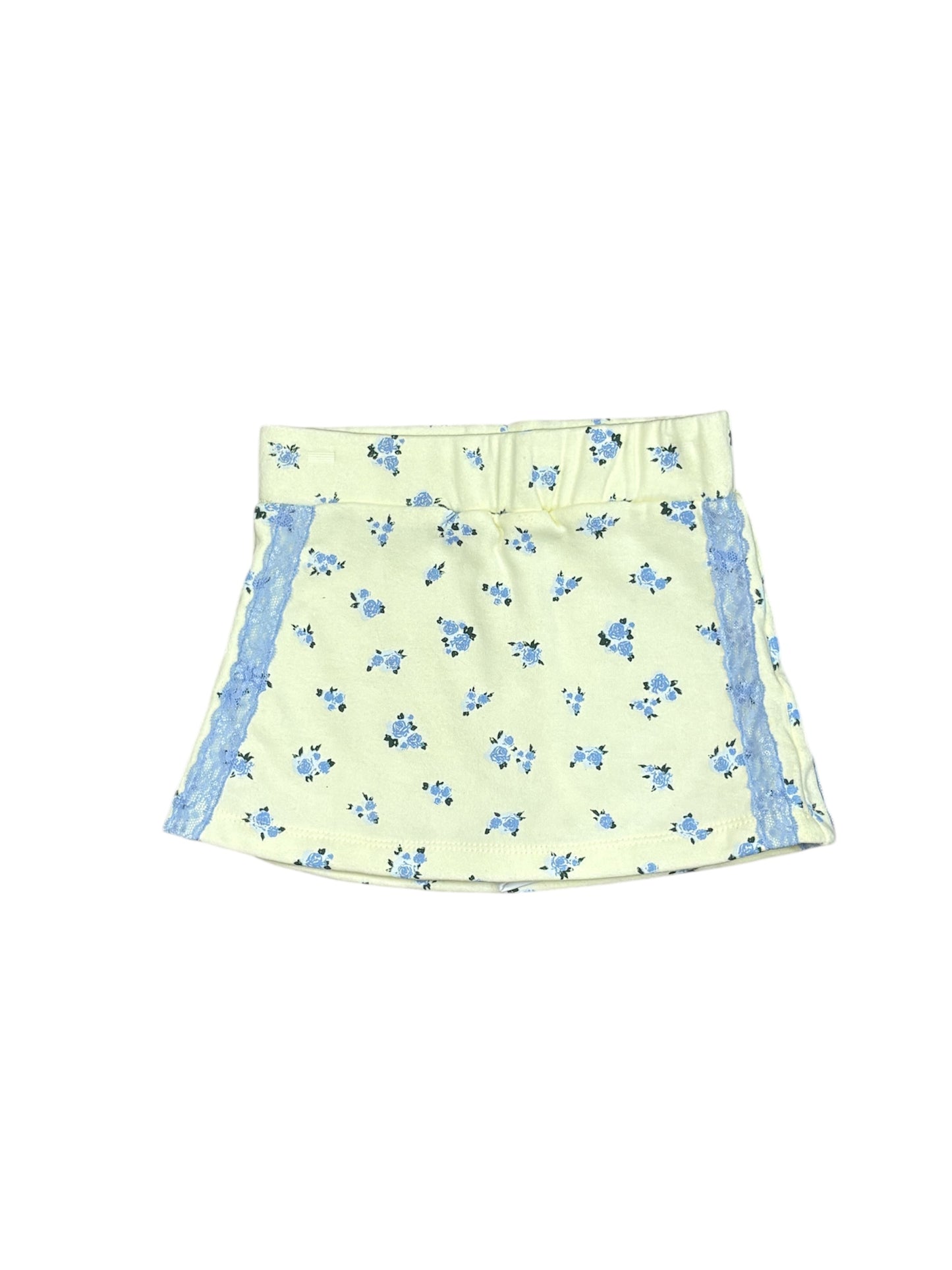 Yellow Blue Rose Skort