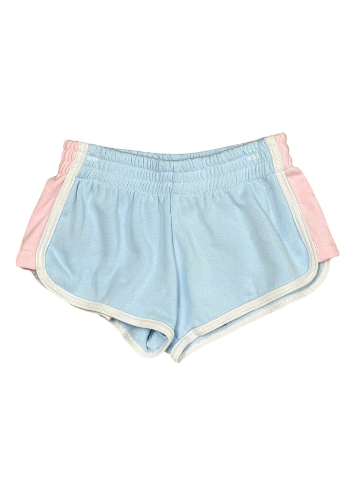 Blue & Pink Colorblock Shorts