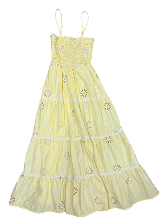 Yellow Eyelet Maxi Dress