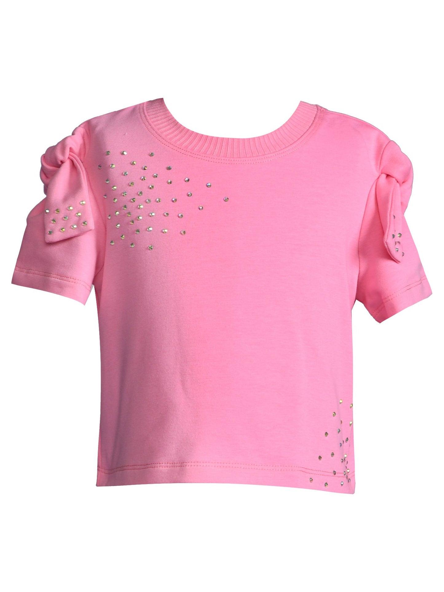 Pink Knot W Rhinestone Detail Set
