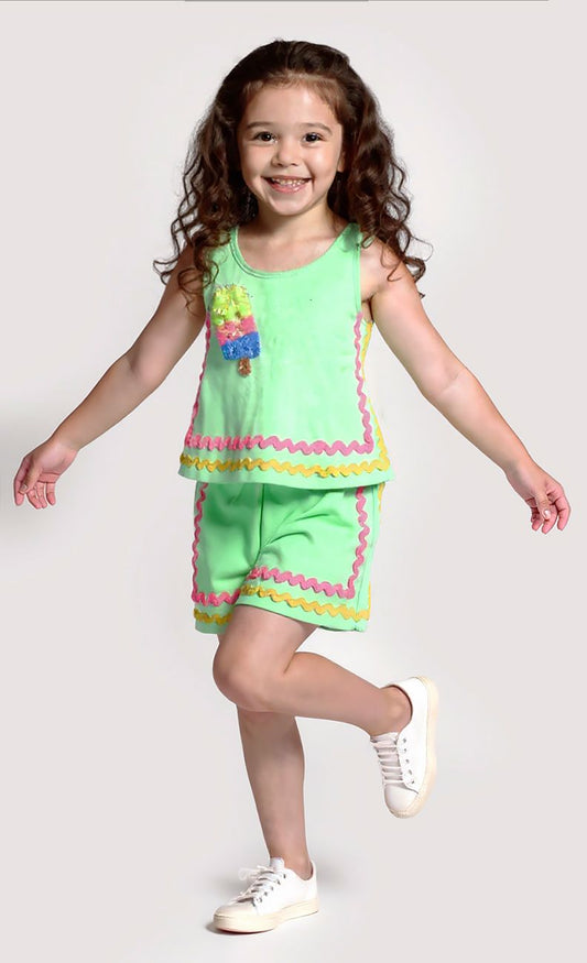 Mint W Ric Rac Trim Set