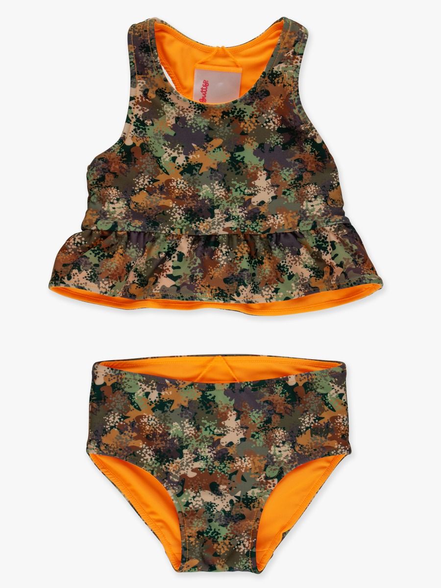 Classic Camo Reversible Peplum Tankini 2-Piece Swimsuit