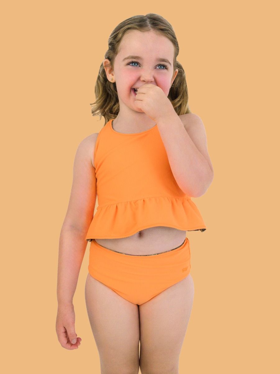 Classic Camo Reversible Peplum Tankini 2-Piece Swimsuit