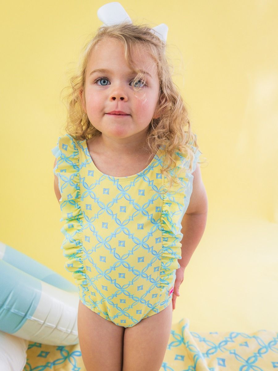 Banana Coastal Charm Waterfall One Piece Swimsuit
