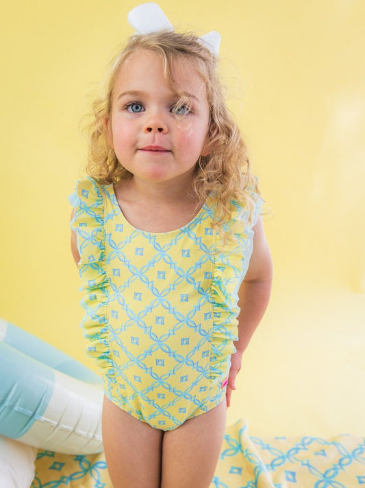 Banana Coastal Charm Waterfall One Piece Swimsuit