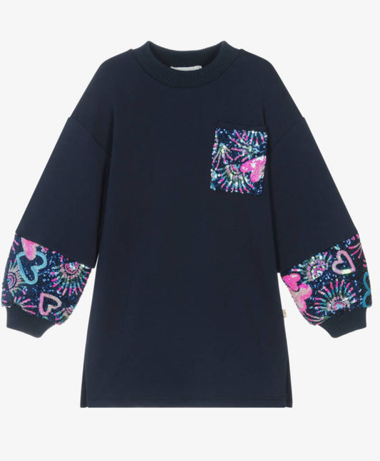 Balloon Sleeve Sequin Dress