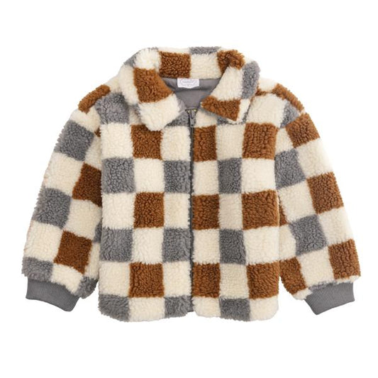 Checkered Sherpa Jacket