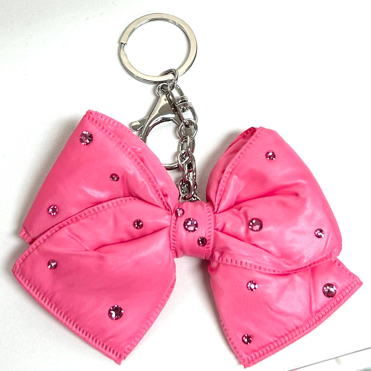 Crystallized Puffy Bow Keychain