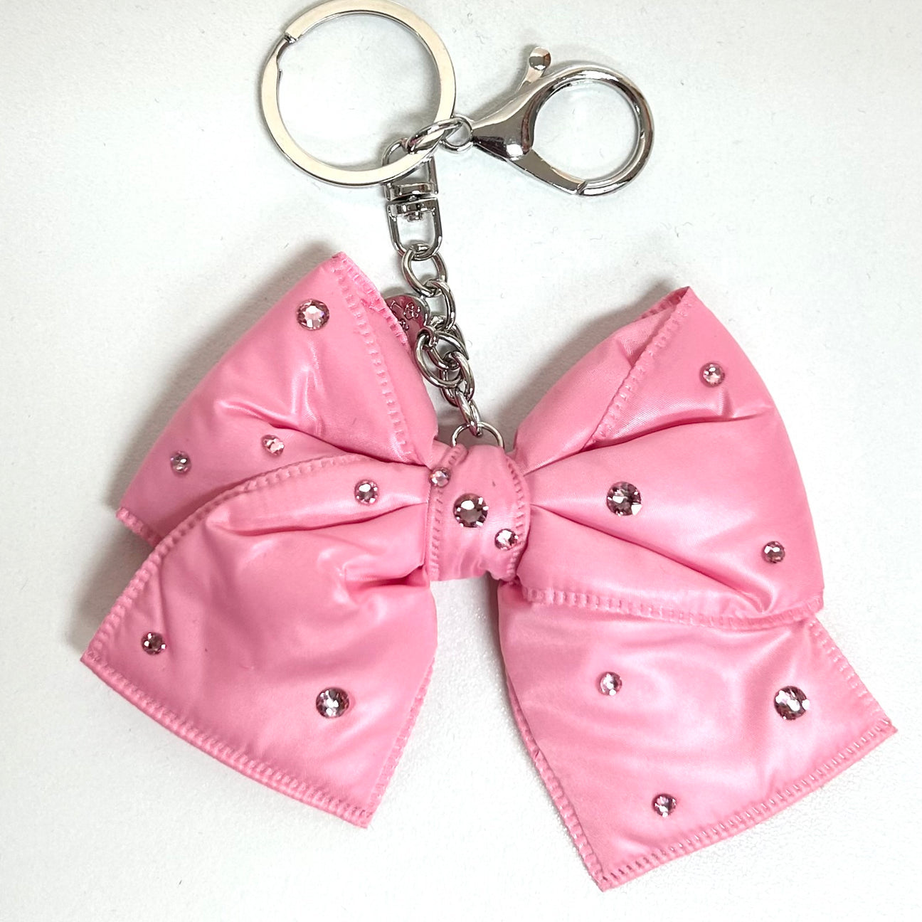 Crystallized Puffy Bow Keychain