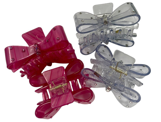 Crystallized Bow Claw Clip