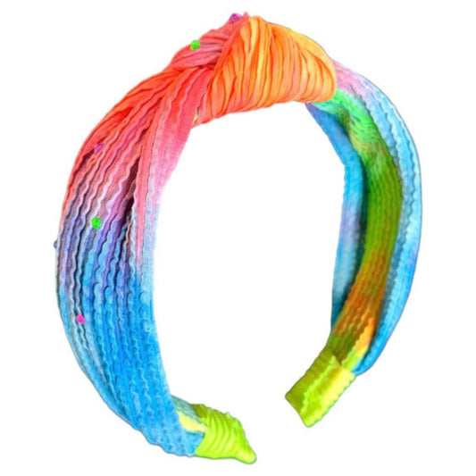 Soft Crinkle Tie Dye Knot Headband