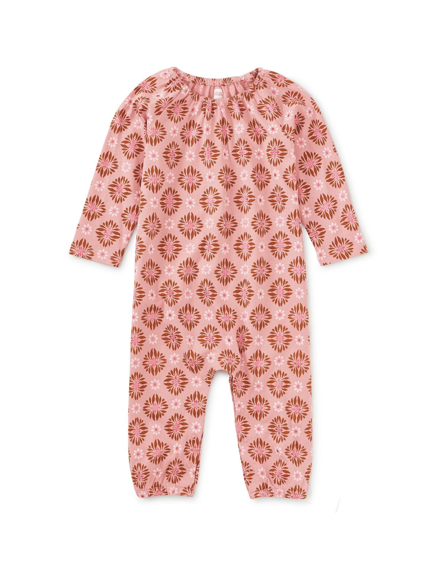 Metallic Chrysanthemum Raglan Romper