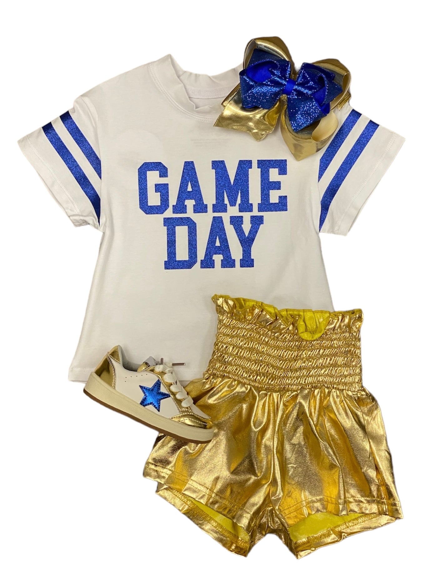 Royal Glitter Game Day Tee