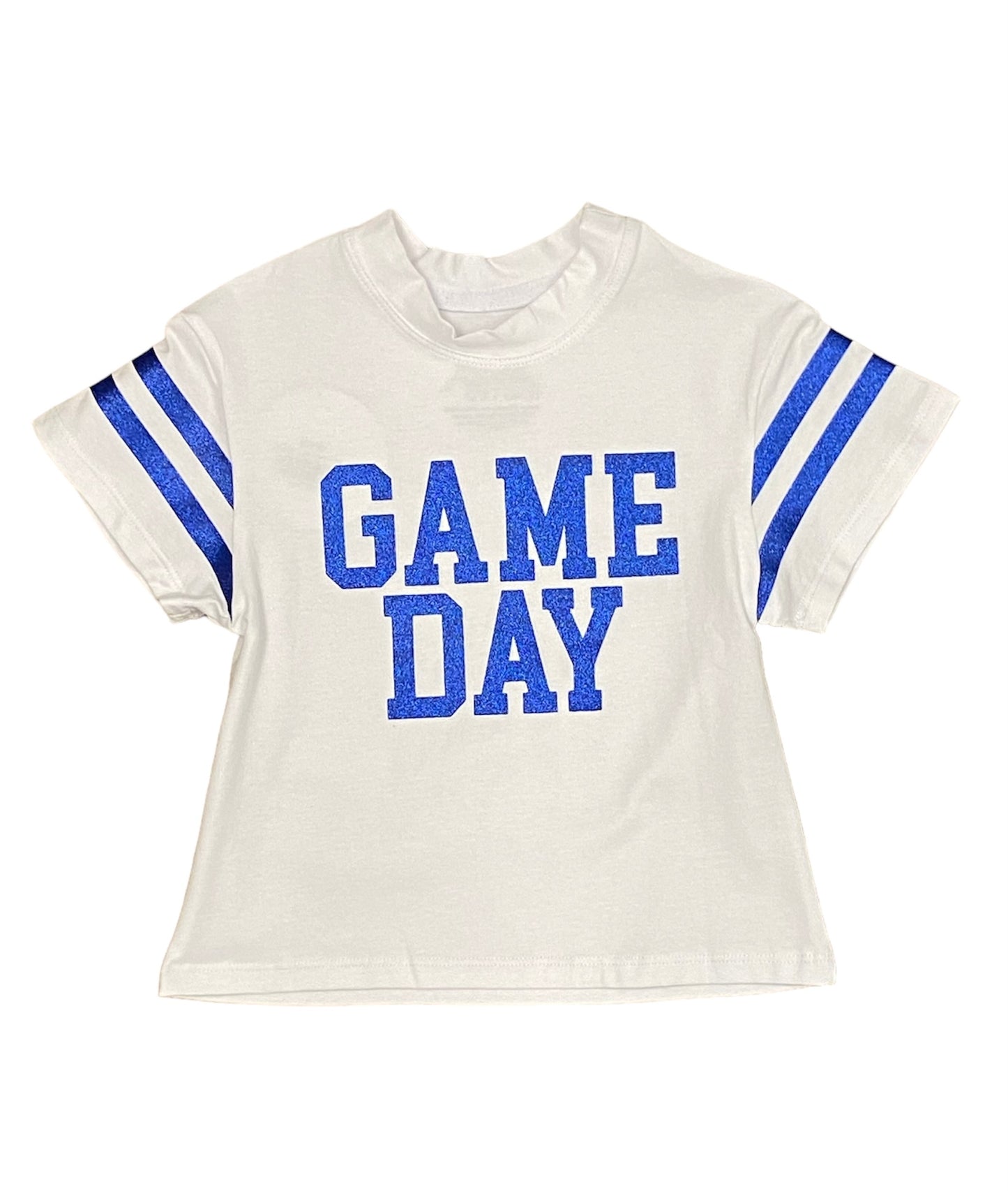 Royal Glitter Game Day Tee