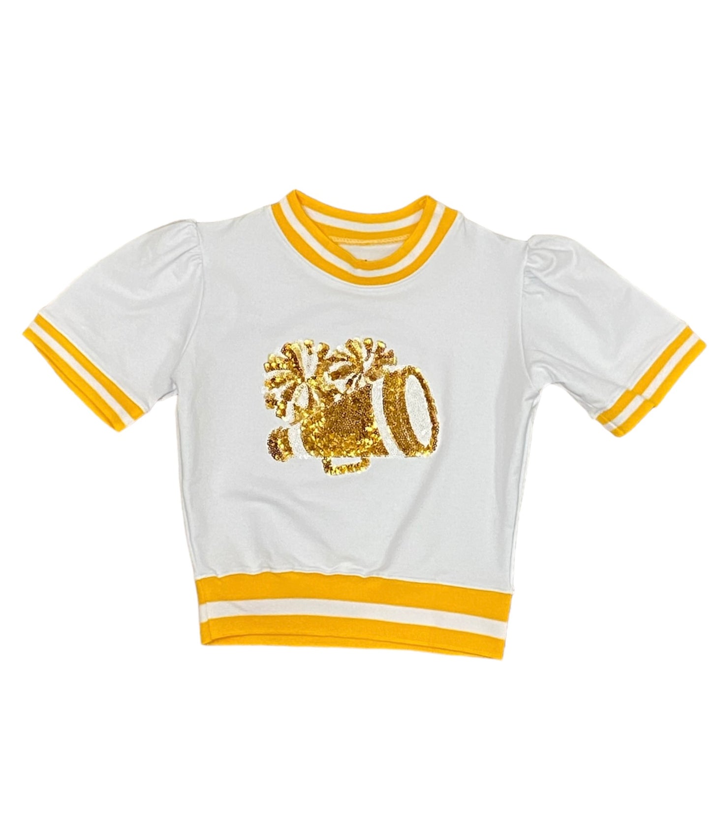 Gold Megaphone Holly Sequin Tee