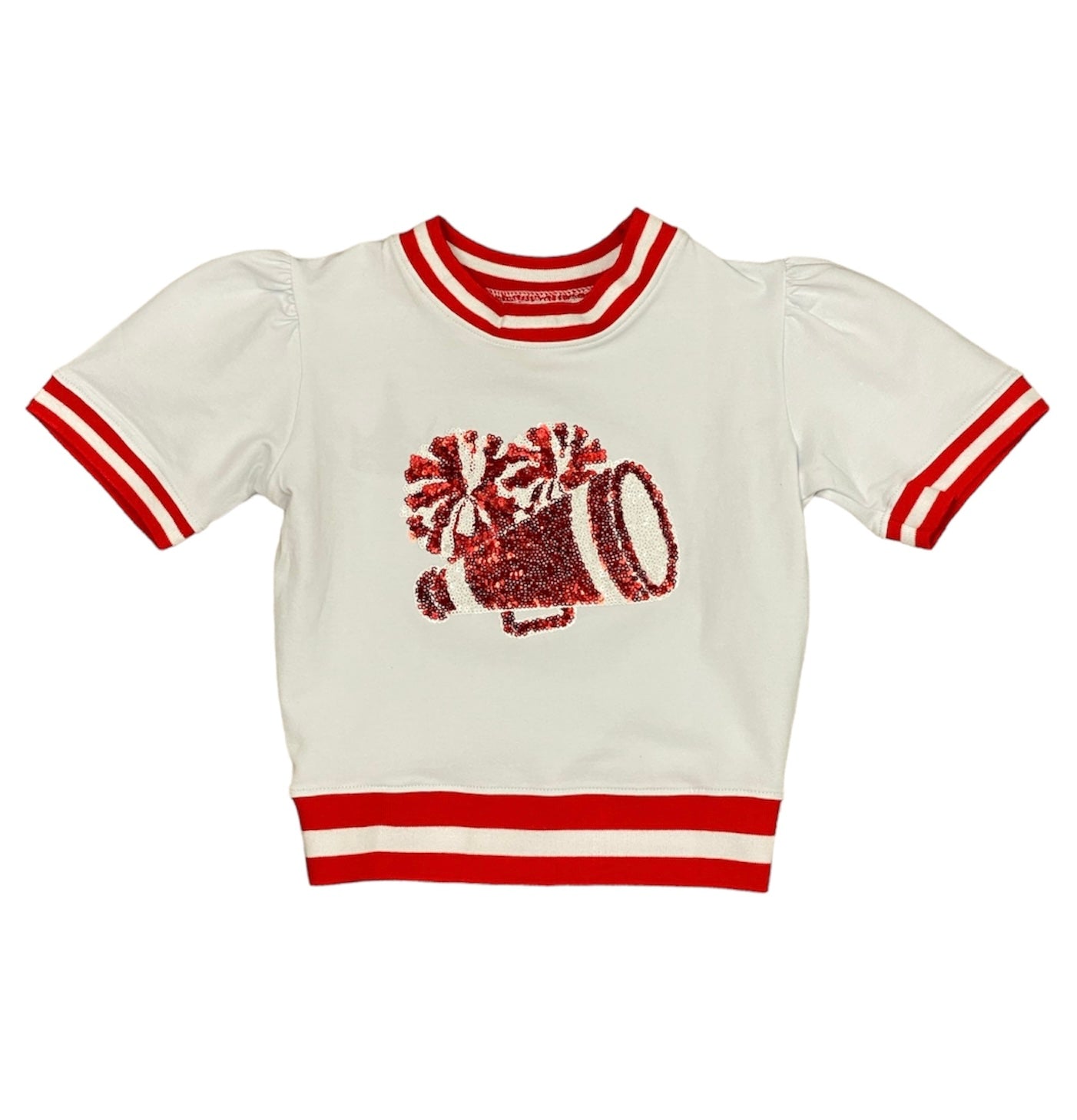 Red Megaphone Holly Sequin Tee