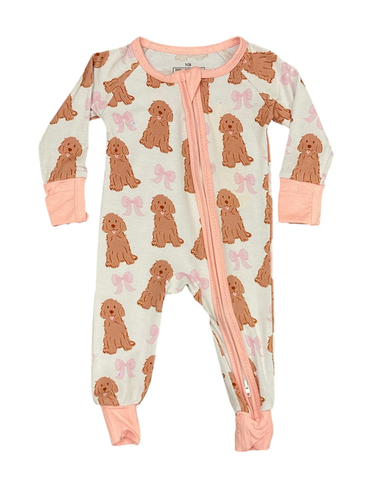 Pink Doodle Convertible Footie