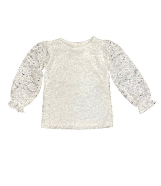 French Vanilla Puffy Lace Top