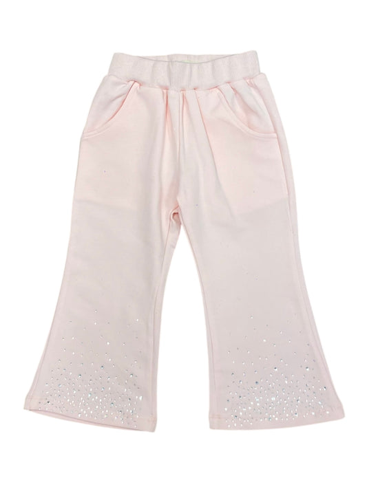 Pink Silver Gem Flare Pants