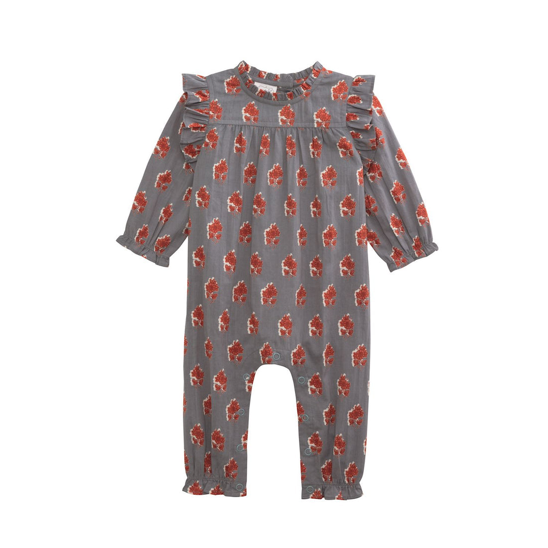 Fall Floral Pinafore Romper