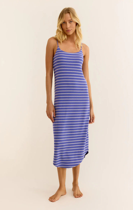 Daytime Stripe Dress - Baja Blue