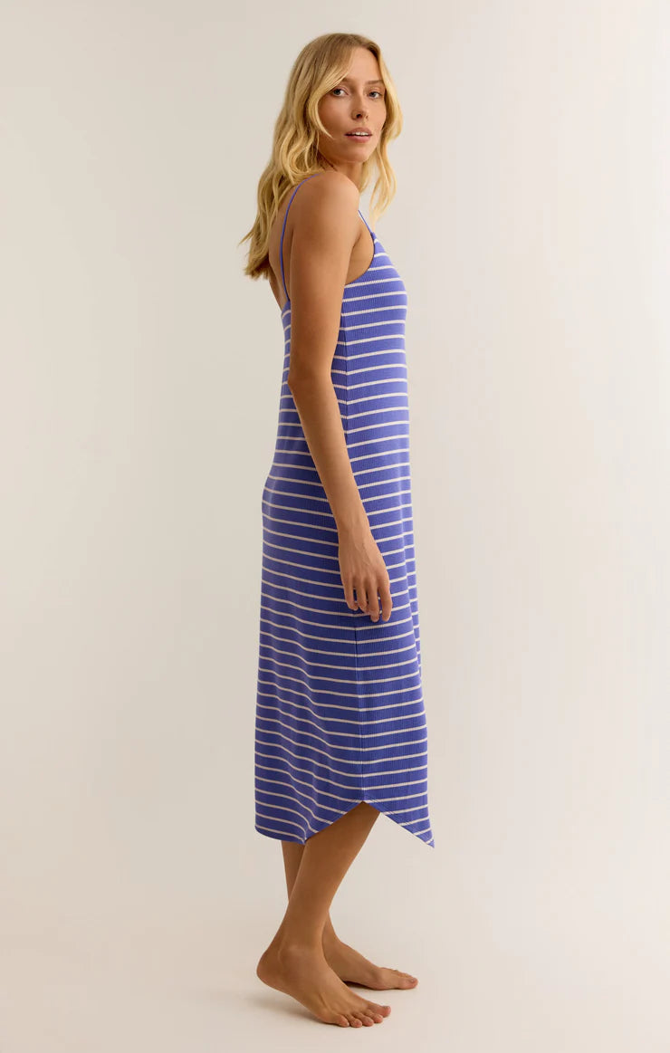 Daytime Stripe Dress - Baja Blue