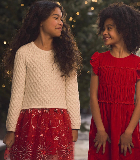 Red Sparkle Sweater Dress