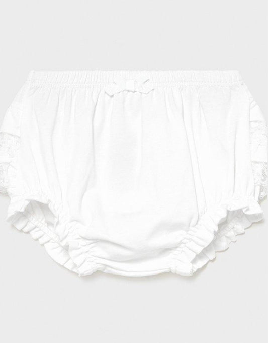 White Ruffle Lace Bloomers