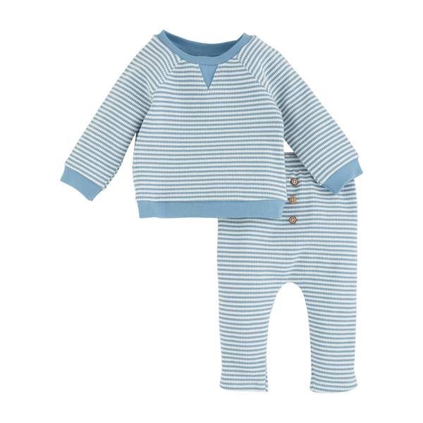 Blue Stripe Baby Outfit