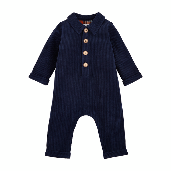 Navy Corduroy Baby Bodysuit