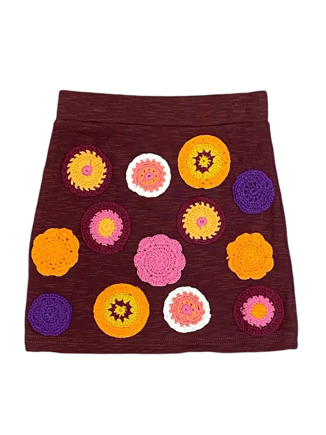 Maroon Crochet Skirt