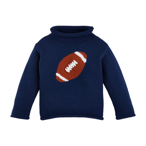 Navy Football Rollneck Sweater